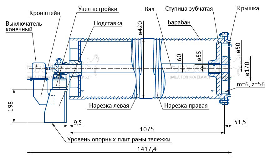 Устройство грузового барабана